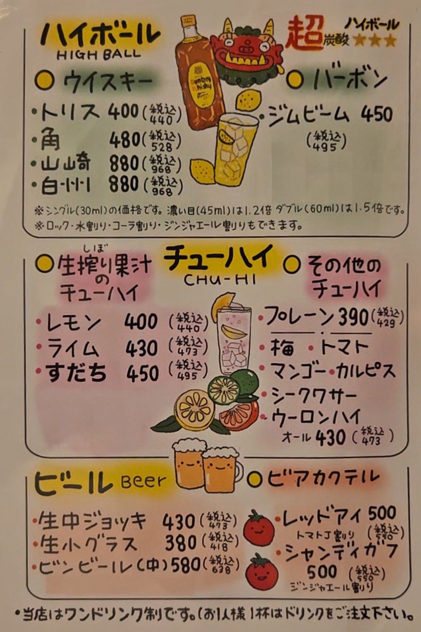 赤おに家門戸厄神店　メニュー